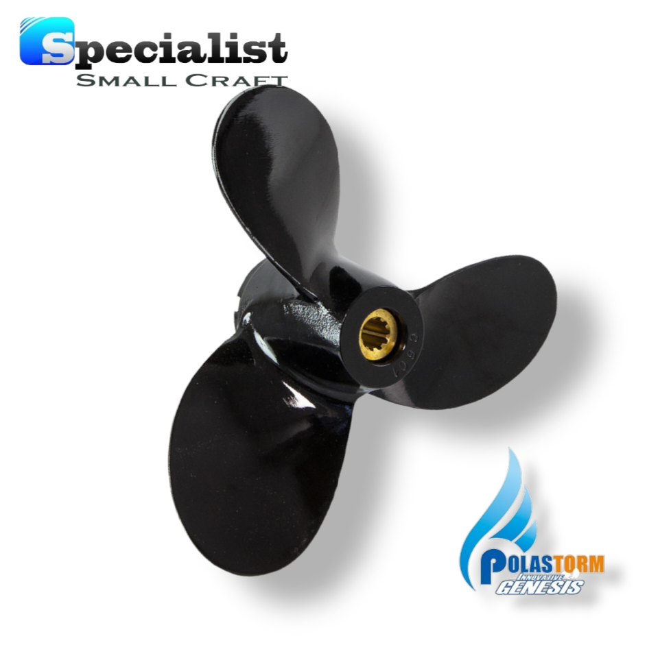 7 1/2" x 7" PolaStorm Aluminium-Titanium Propeller Suzuki DF4, DF5, DF6