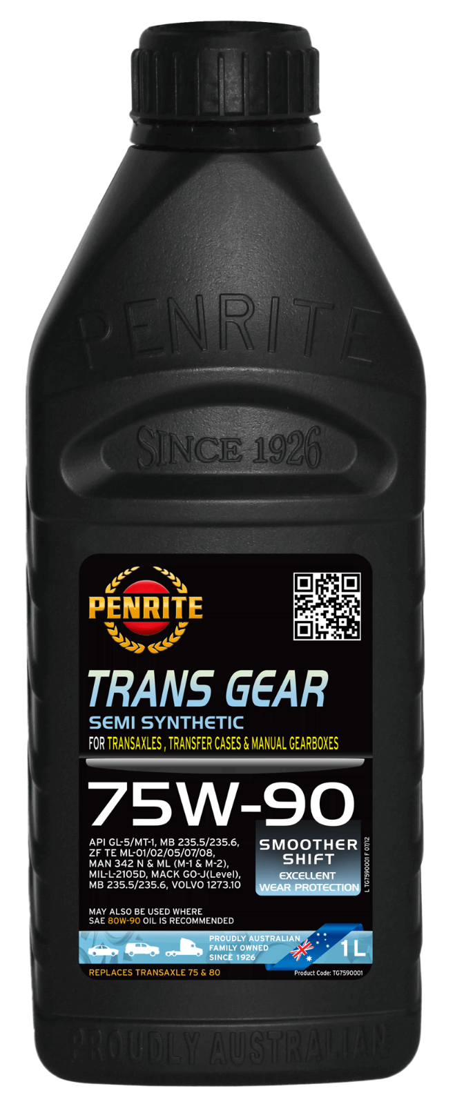 Penrite Trans Gear Semi Synthetic 75W-90 GL-5 Gear Oil (1L)