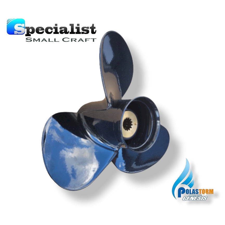 11 1/4" x 14" PolaStorm Aluminium-Titanium Propeller to suit Mercury 25-70hp Outboards