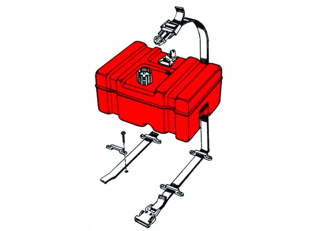 Fuel Tank Hold Down Kit with quick release buckles – Specialist Small Craft