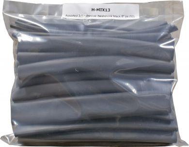 50x Assorted Adhesive Lined Black Heatshrink (3:1 Ratio)