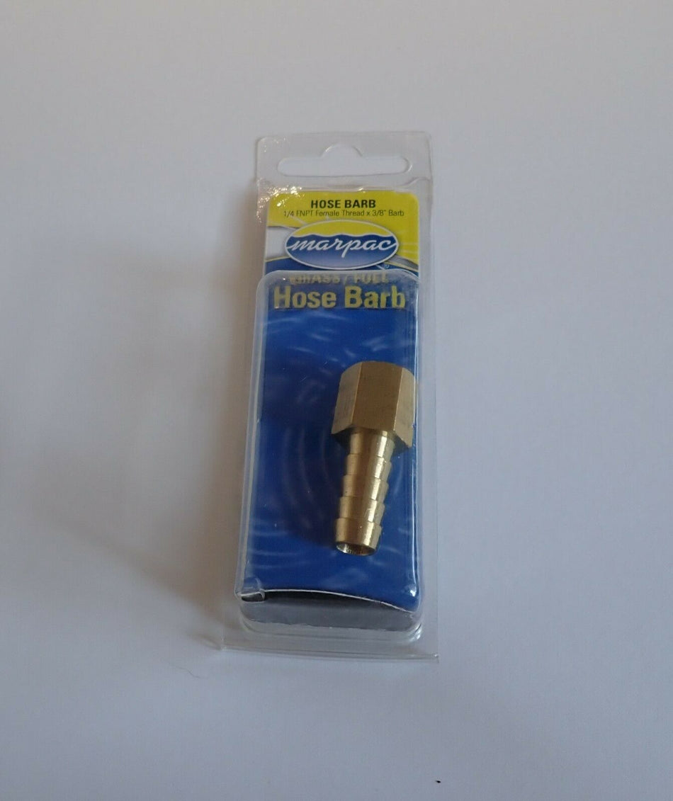 Brass Straight 1/4"Female NPT-3/8" Barb
