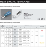 Blue HeatShrink Ring 4.3mm Connectors (pack of 25)