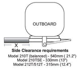 Admiral Tilt Tube Mount Unbalanced Cylinder Steering Kit for Outboards & Sterndrives (OBKIT3)
