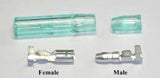 Japanese type male & female electrical bullet connectors with clear sheaths (pack of 10)